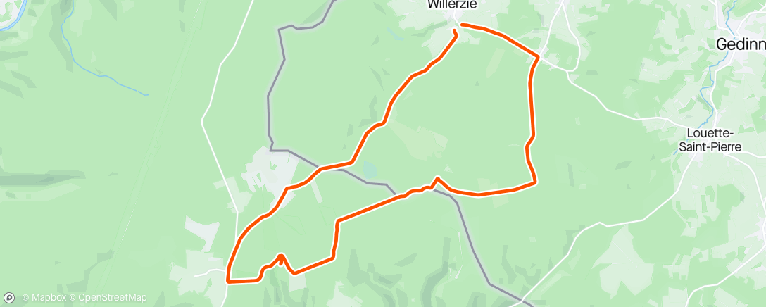 Map of the activity, Mtb ritje Willerzie