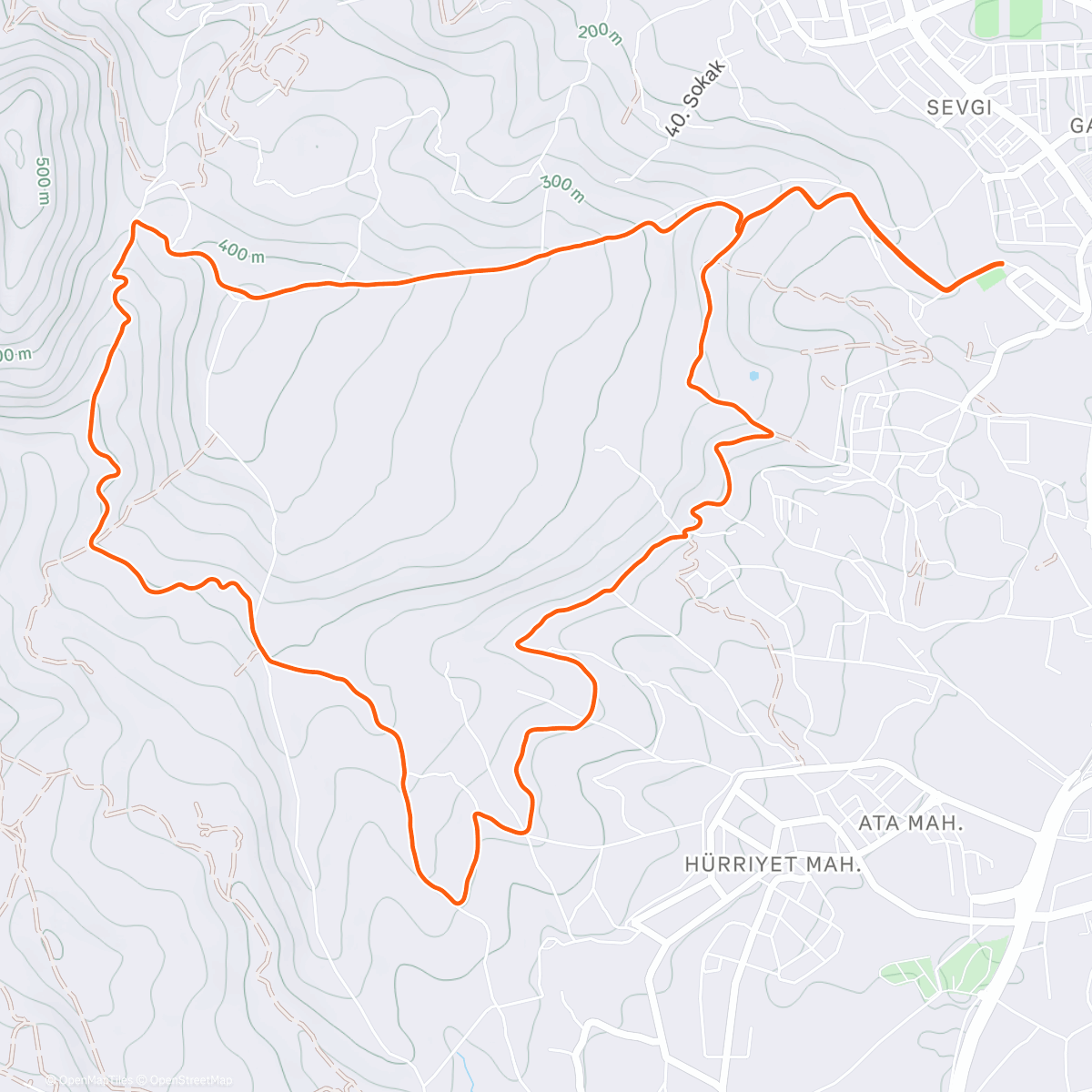 Карта физической активности (Gazi Atatürk Dağ Koşusu)