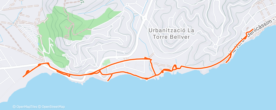 Map of the activity, Carrera a la hora del almuerzo