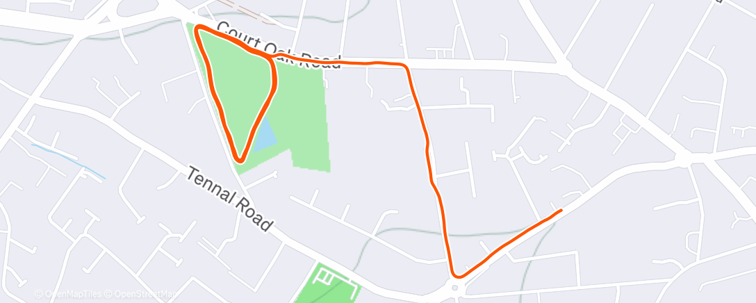 Map of the activity, Base Training - Garmin Coach