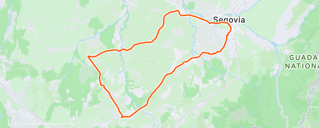 Map of the activity, Bicicleta por la mañana