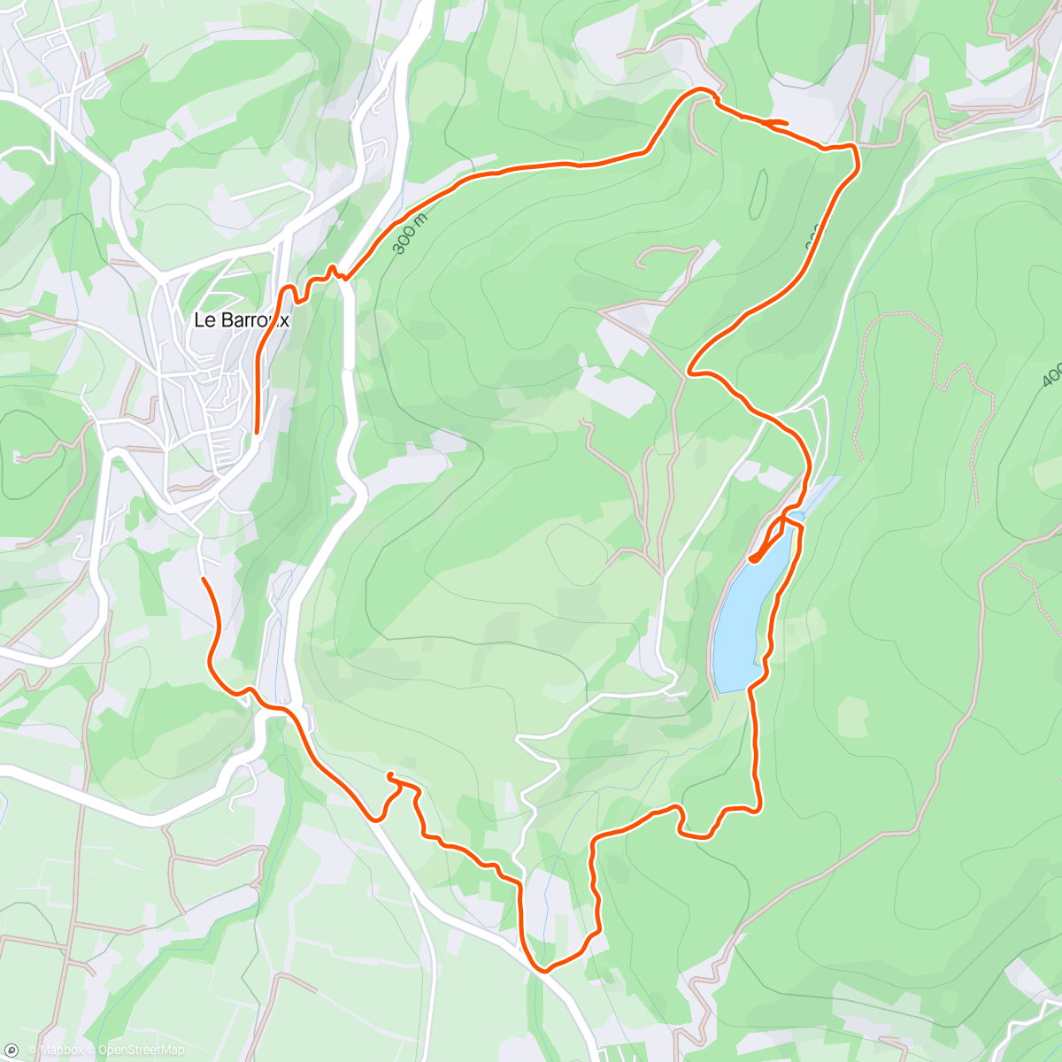 Map of the activity, Lac du Patty