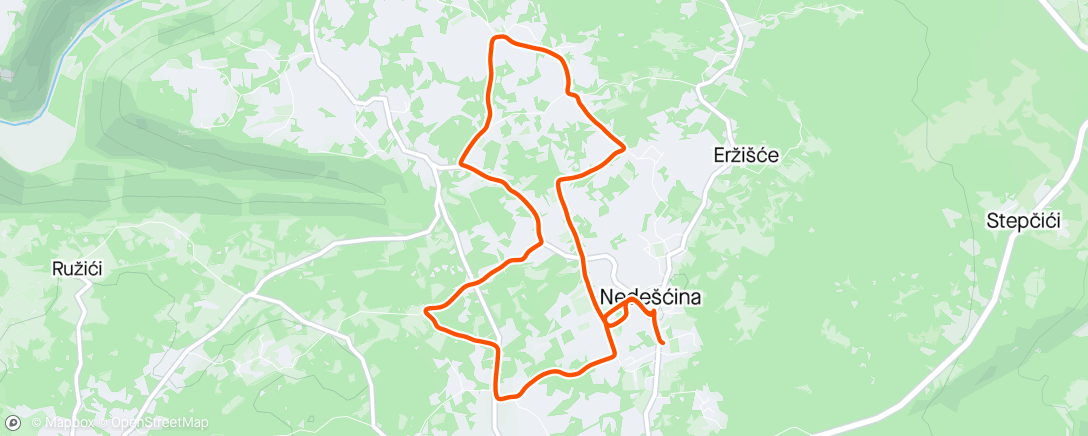 Mapa da atividade, Biciklijada Nedešćina