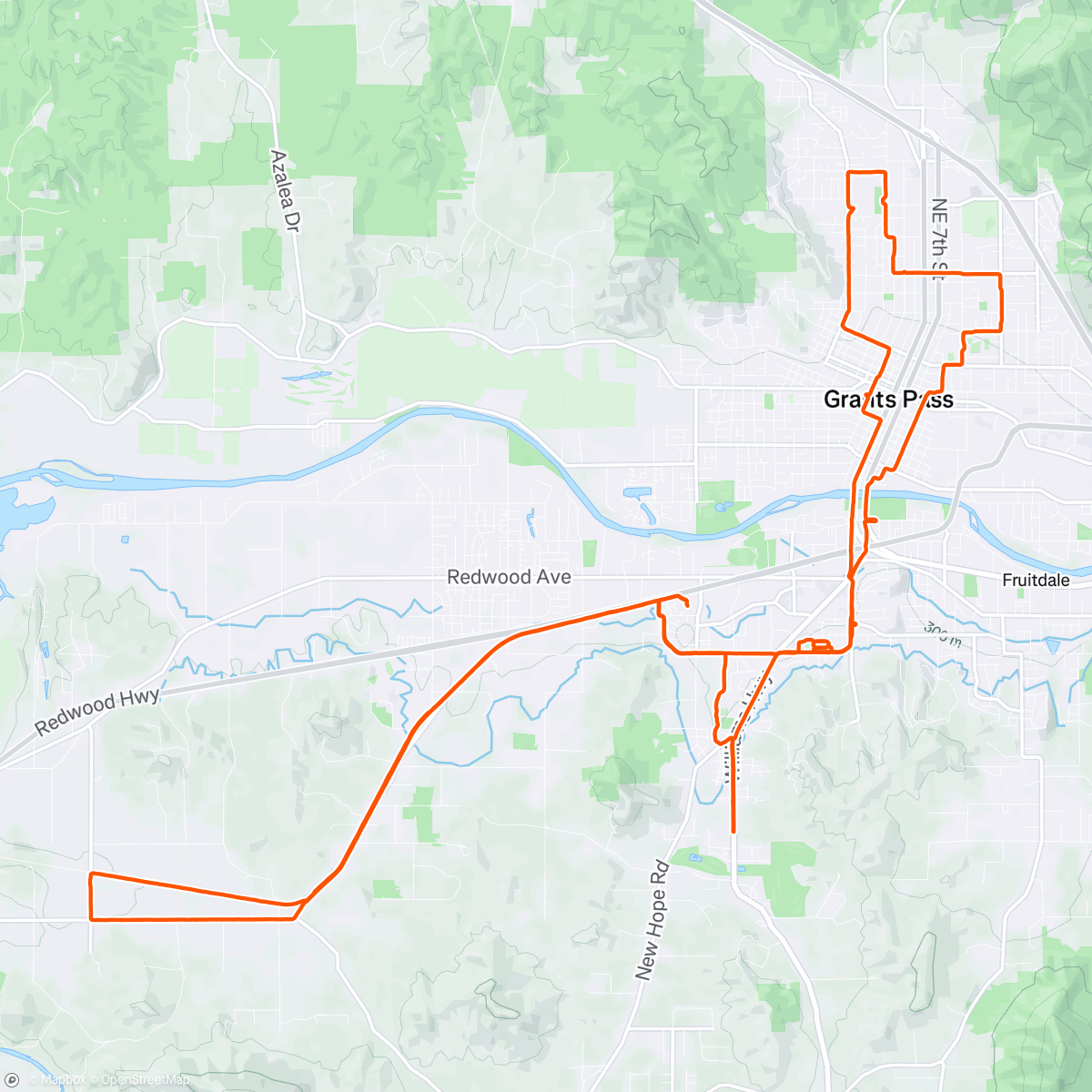 Map of the activity, Trial run