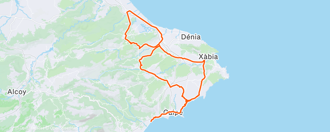 Mappa dell'attività Teamcamp XDS-Astana: day 1