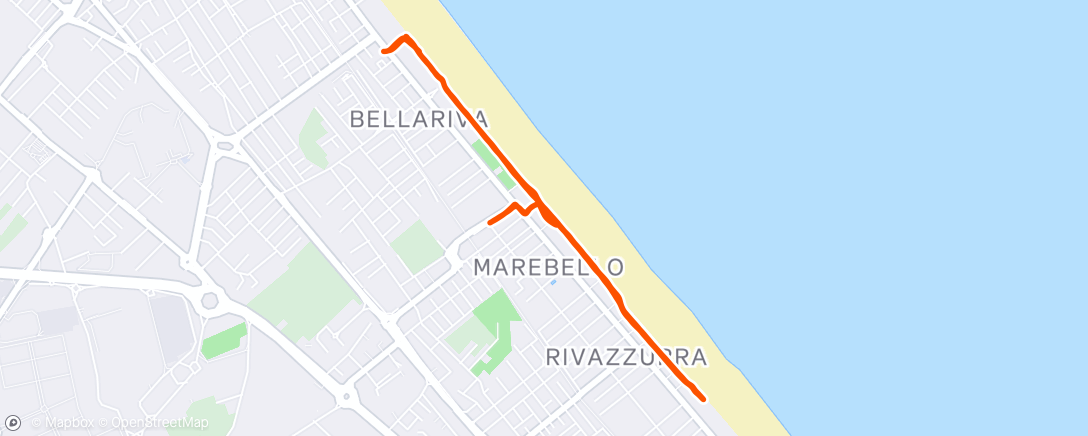 Map of the activity, Corsa dell'ora di pranzo