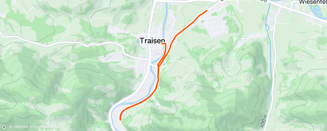 Map of the activity, Morning Roller Ski