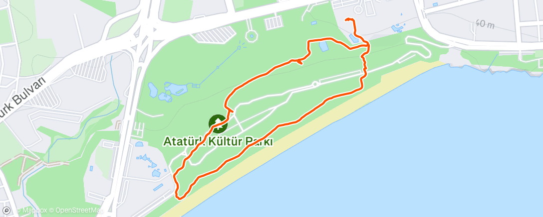 Map of the activity, Дневная прогулка