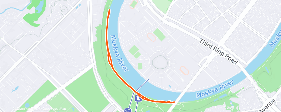 Map of the activity, Утренний забег