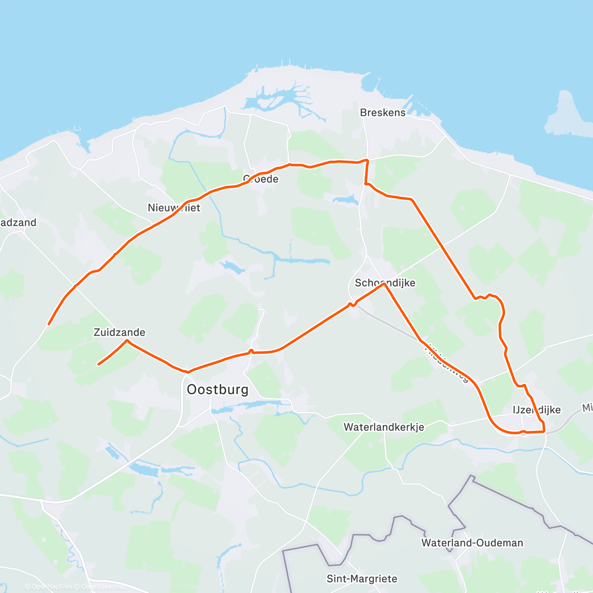 Map of the activity, Ochtendritje door de polder