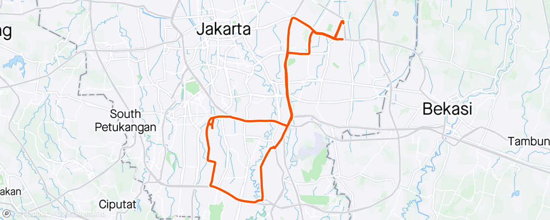 Mappa dell'attività Lazy City Ride South