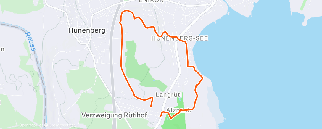 Map of the activity, Lunch Run