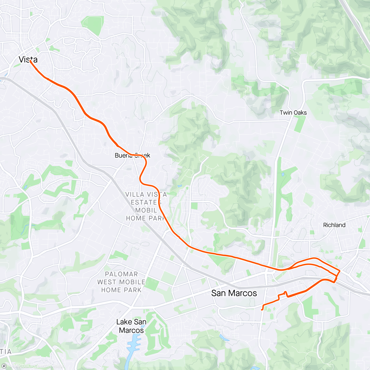 Map of the activity, Canyon ice cream ride