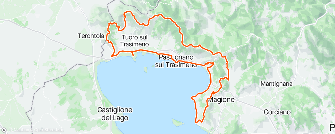 Map of the activity, Gravel sul Trasimeno