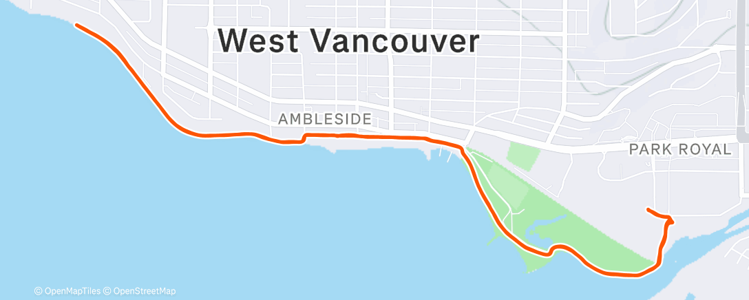 Map of the activity, Morning Run