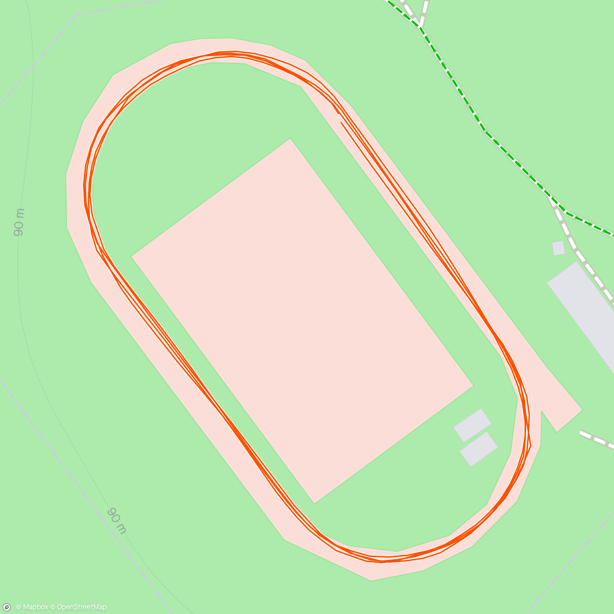 Map of the activity, Striders: 1600 relay night