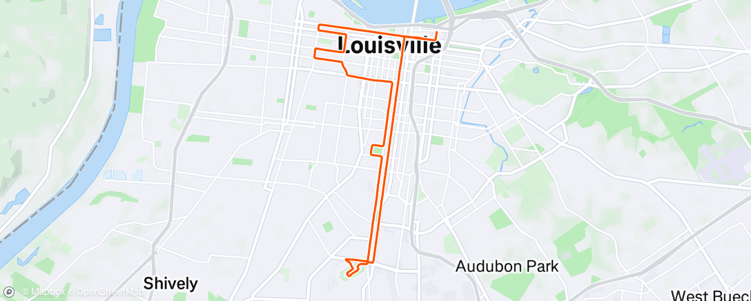 Map of the activity, Kentucky Derby Half
