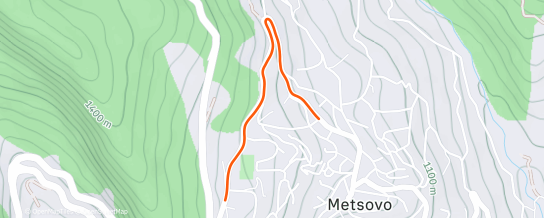 Map of the activity, Afternoon Walk