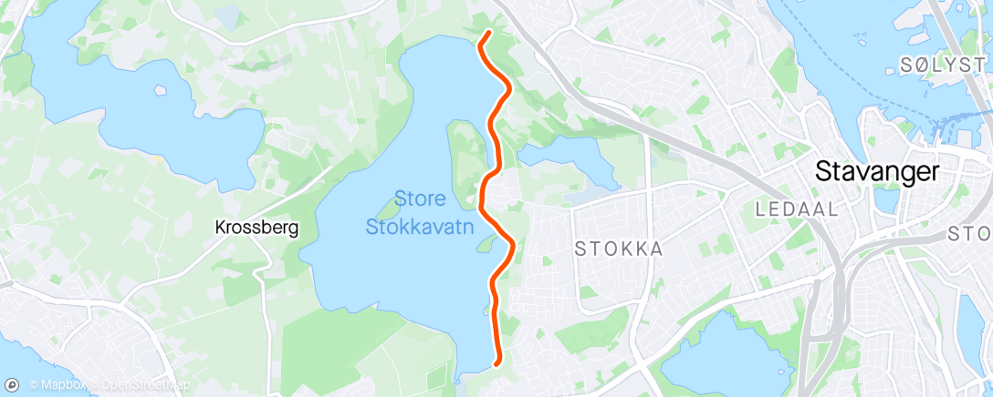 Map of the activity, Joggetur med 🦮