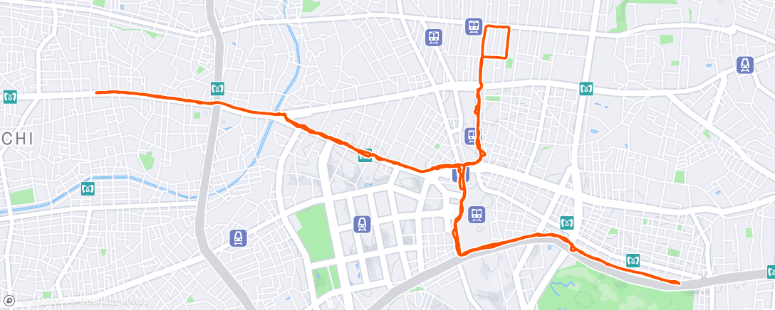 Map of the activity, Morning Walk in Shinjuku