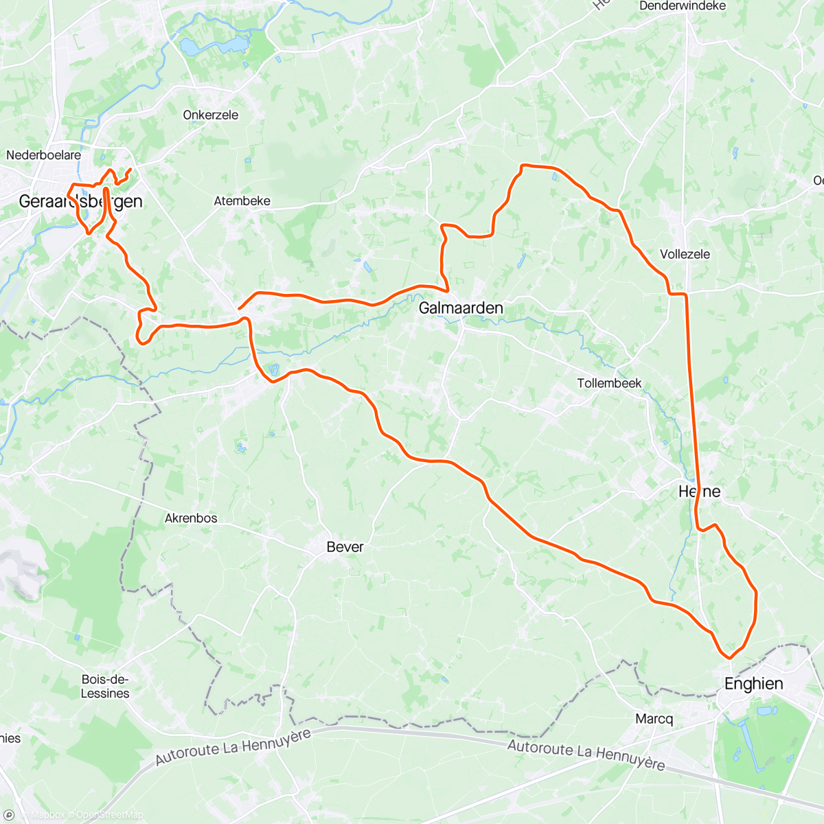 Mappa dell'attività ROUVY - Challenge Geraardsbergen | Belgium 40 km