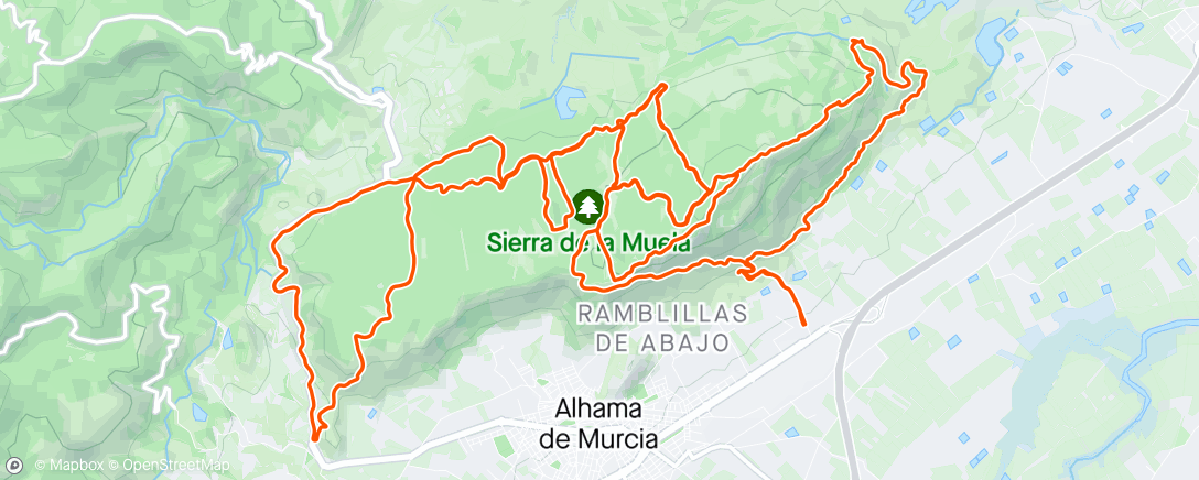 Map of the activity, Full muela desde gasolinera
