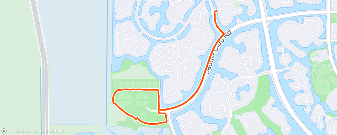 Map of the activity, Evening Run