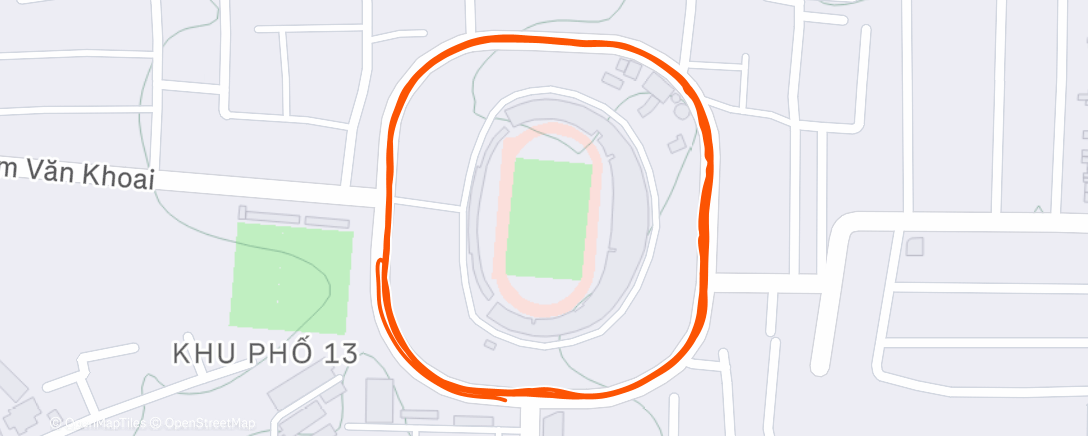 Map of the activity, Morning Run