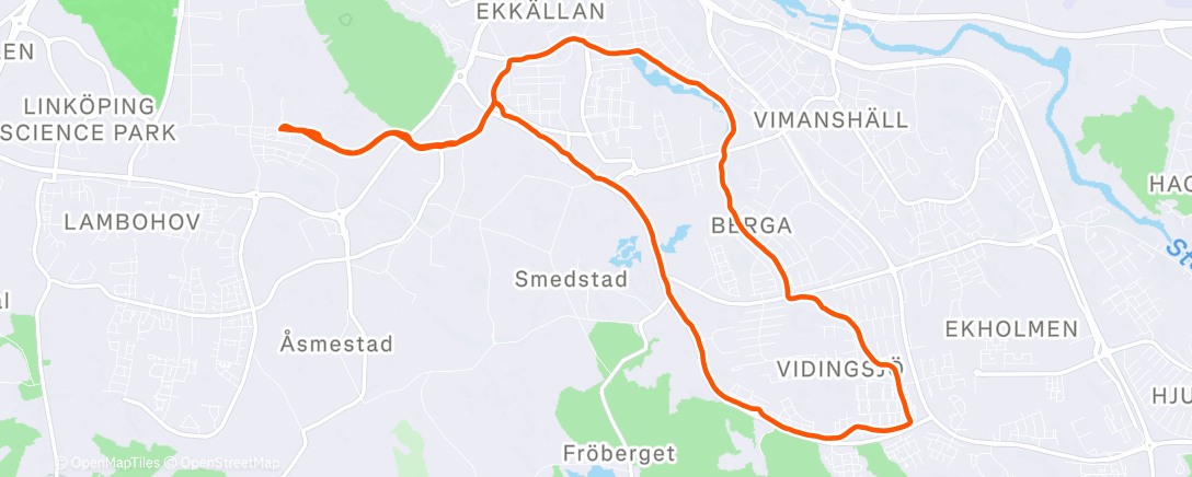 Map of the activity, Lunch Run