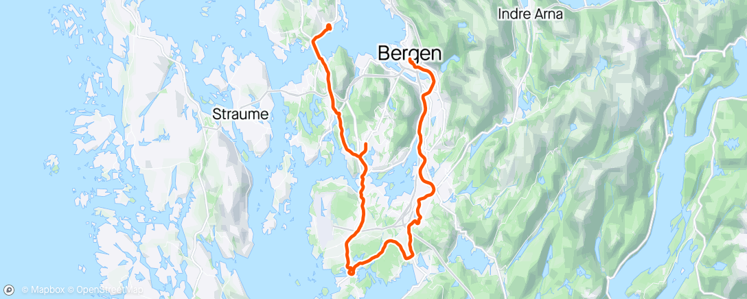 Map of the activity, Askøy/Bergen Dawn Patrol
