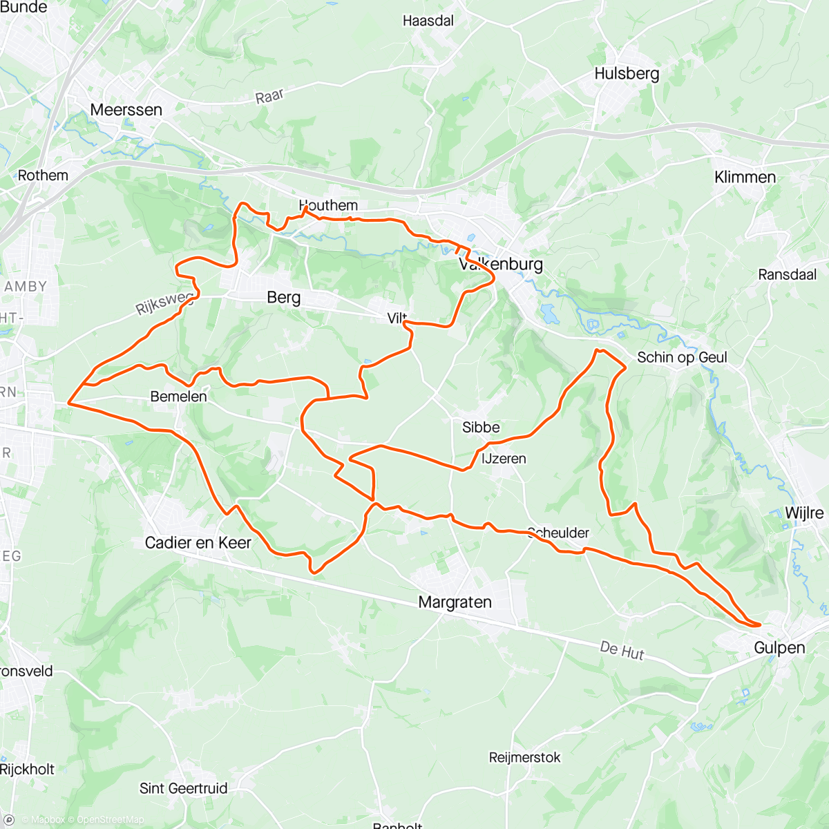 Map of the activity, UCI Gravel World Series Valkenburg