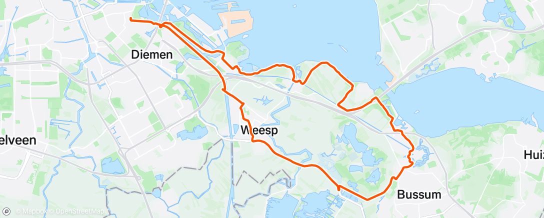 Map of the activity, Afternoon Ride