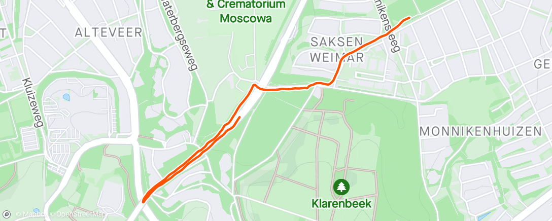 Map of the activity, RI - Eerst loopje na de marathon