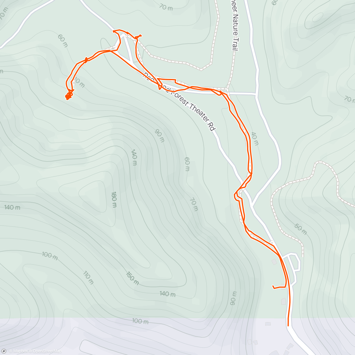 Mapa de la actividad, Armstrong Woods