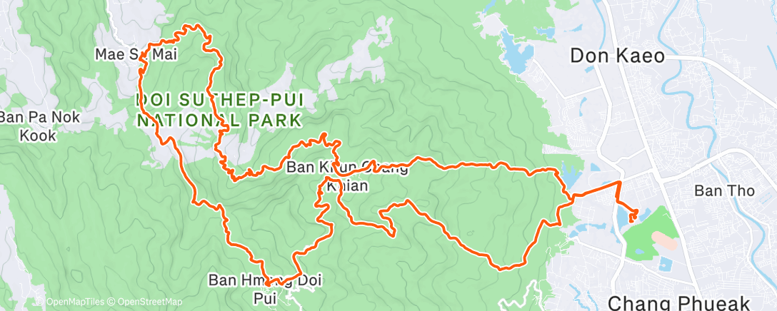 Map of the activity, Chiang Mai UTMB 50k 🥉