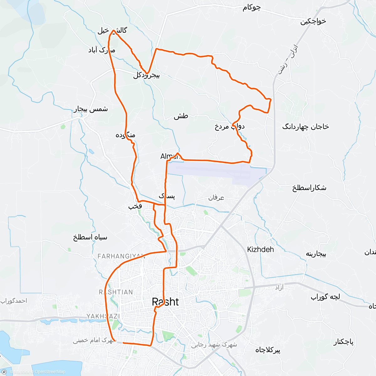 Map of the activity, Morning Ride