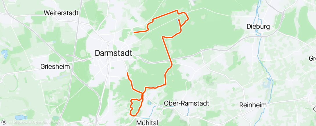 Map of the activity, MTB