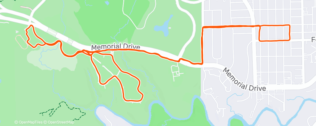 Map of the activity, Morning Run