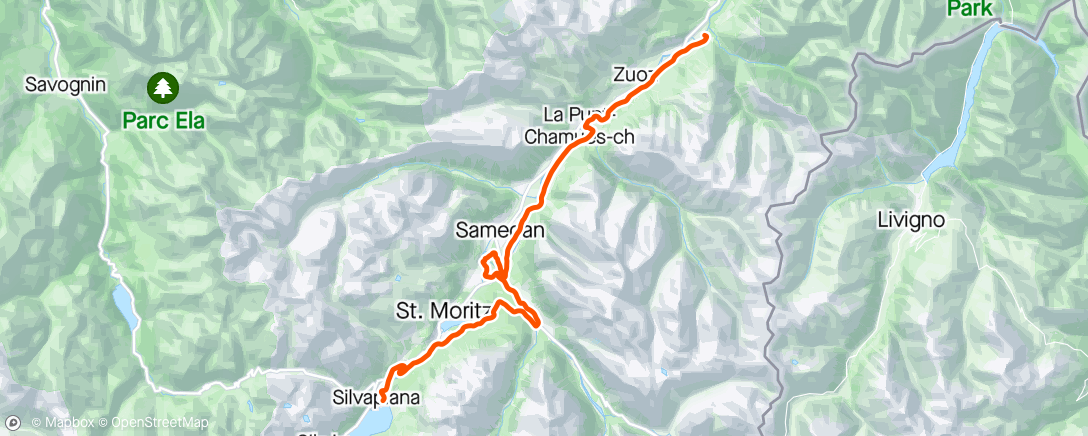 Map of the activity, Engadin Skimarathon