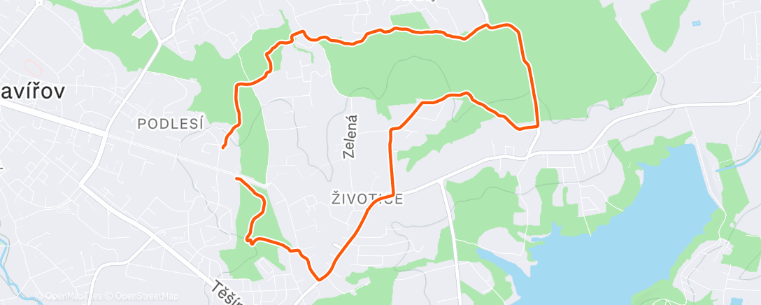 Map of the activity, Lunch Run