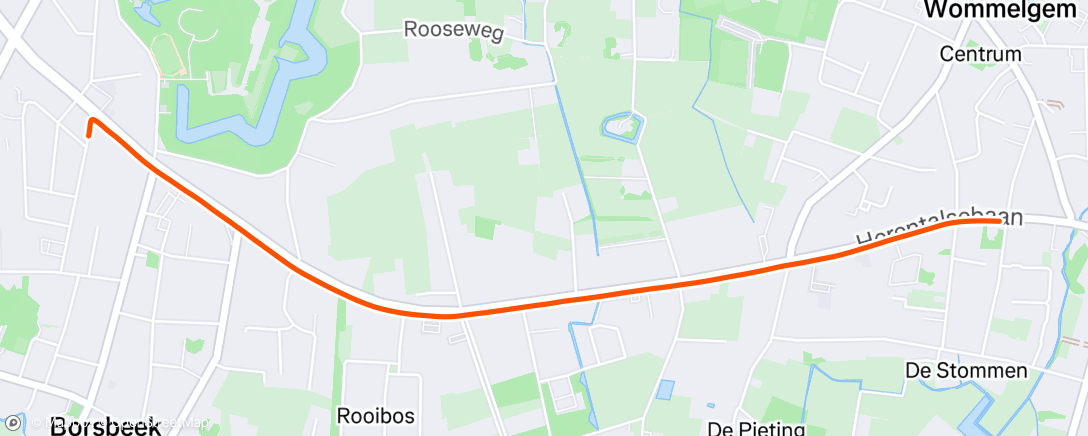 Map of the activity, Morning Ride