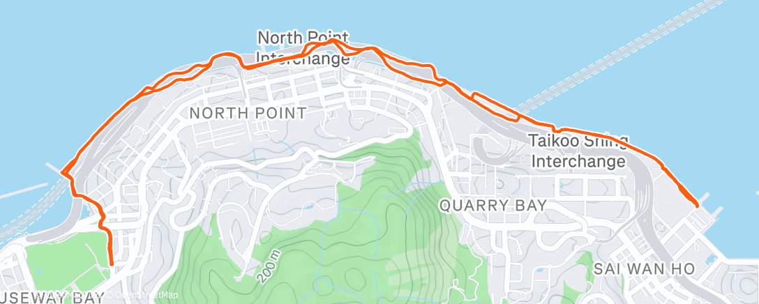 Карта физической активности (Easy run 東岸板道 東段)