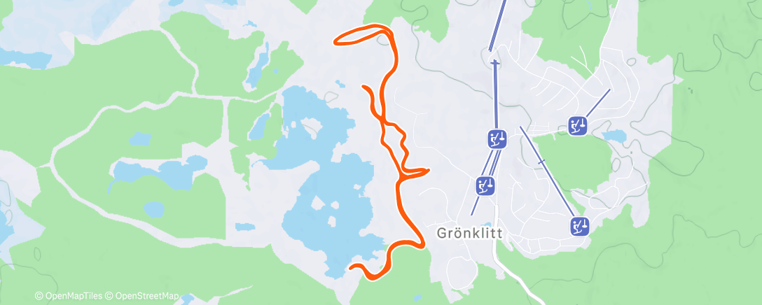 Карта физической активности (Kvällspass i Grönklitt)