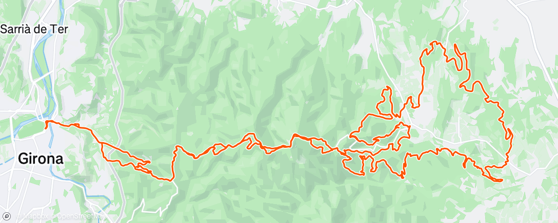 Map of the activity, Bicicleta de montaña a la hora del almuerzo