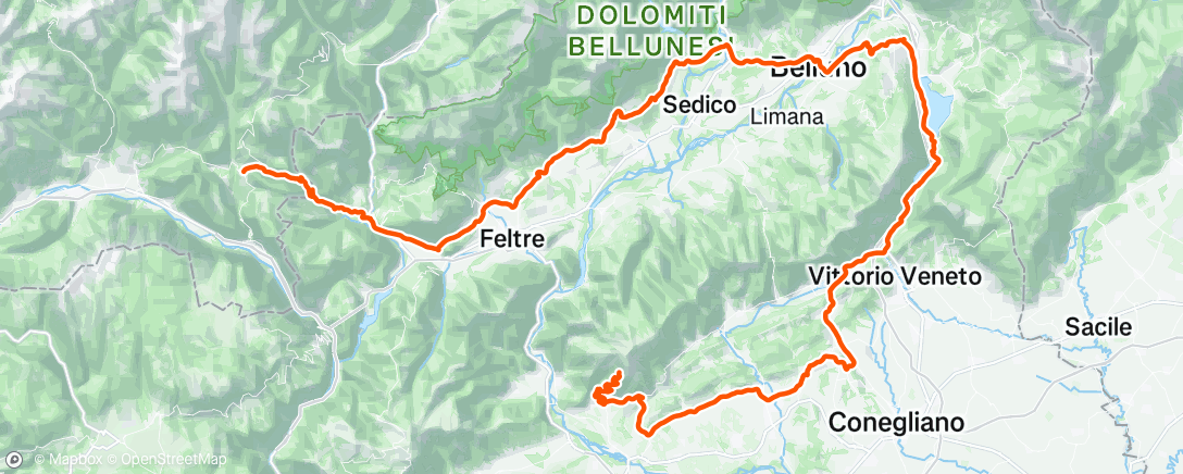 Map of the activity, Giro stage 4
