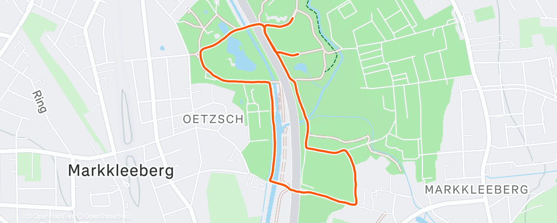 Map of the activity, Lauf am Nachmittag