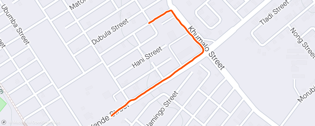 Mappa dell'attività Evening Walk
