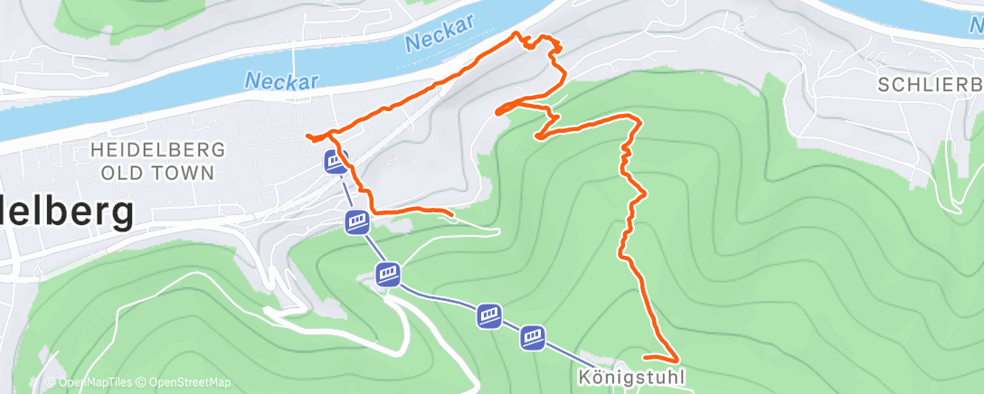 Map of the activity, Abstieg mit Marle