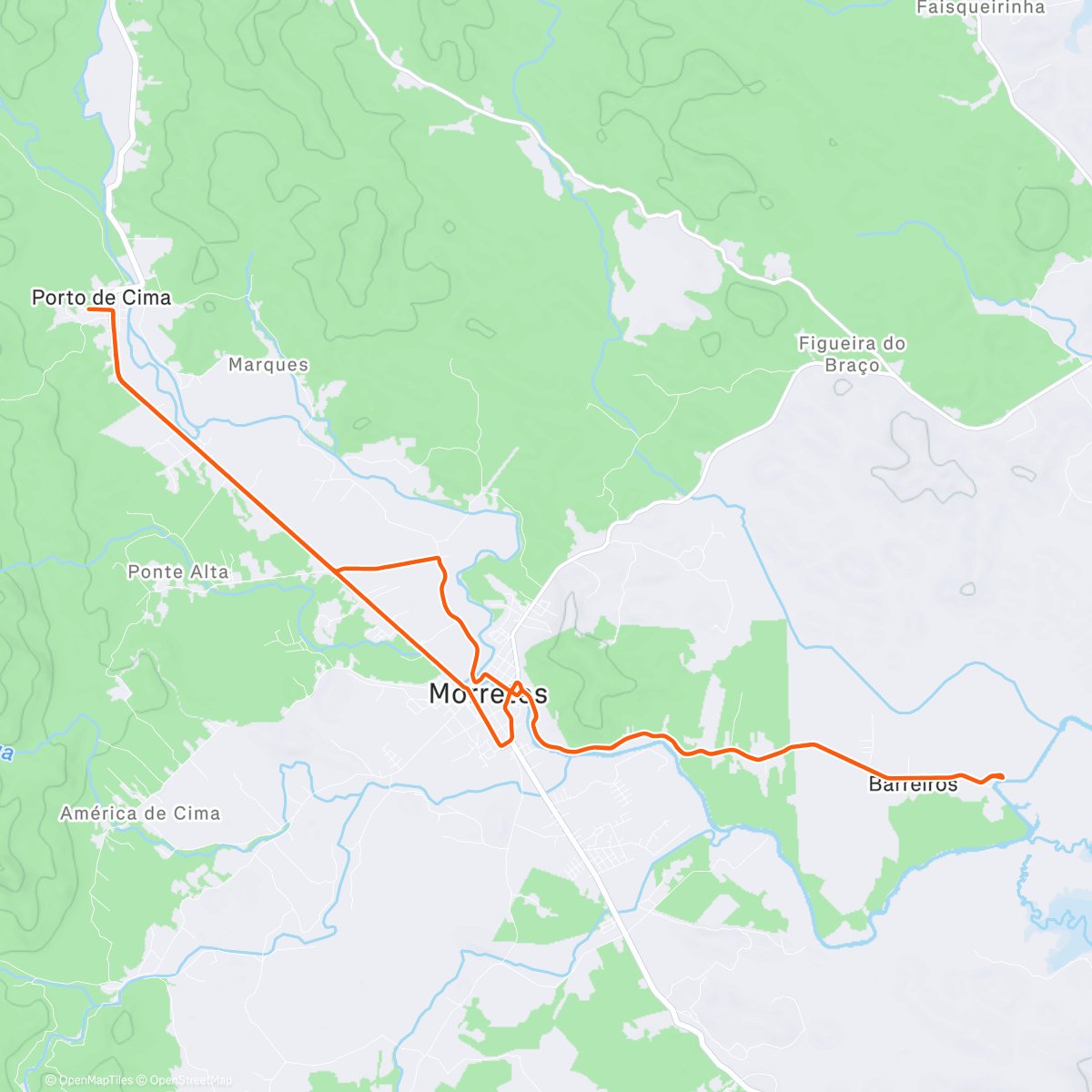 Map of the activity, Pedalada 127-2025