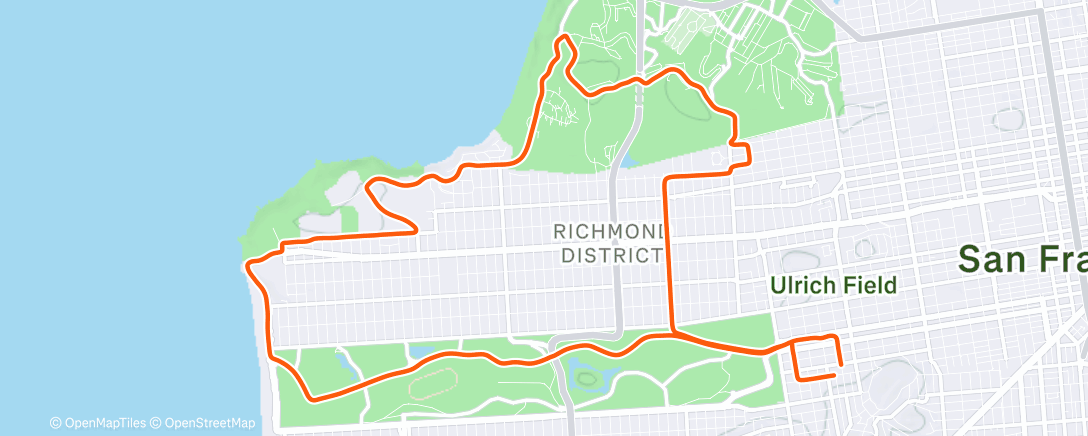 Map of the activity, Afternoon Ride